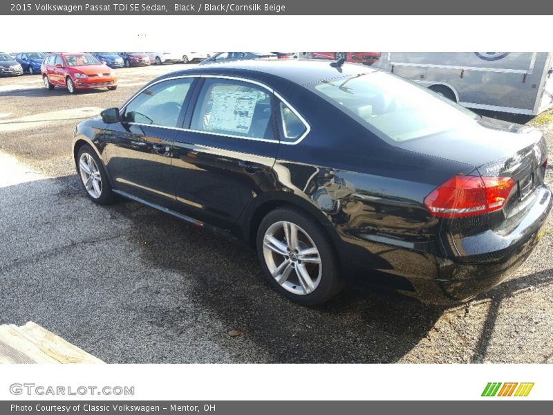 Black / Black/Cornsilk Beige 2015 Volkswagen Passat TDI SE Sedan