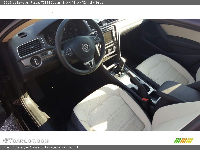 Black / Black/Cornsilk Beige 2015 Volkswagen Passat TDI SE Sedan