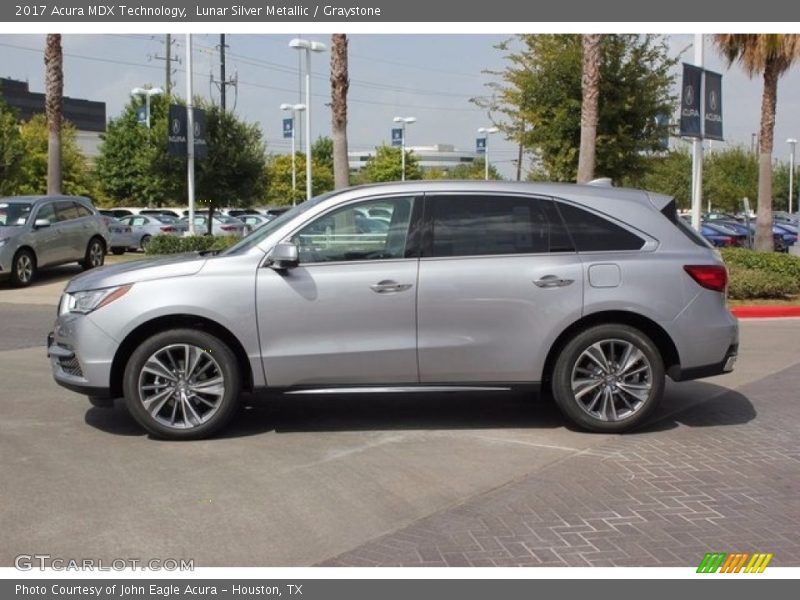 Lunar Silver Metallic / Graystone 2017 Acura MDX Technology