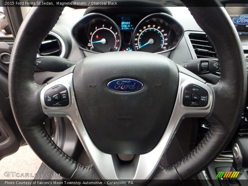 Magnetic Metallic / Charcoal Black 2015 Ford Fiesta SE Sedan