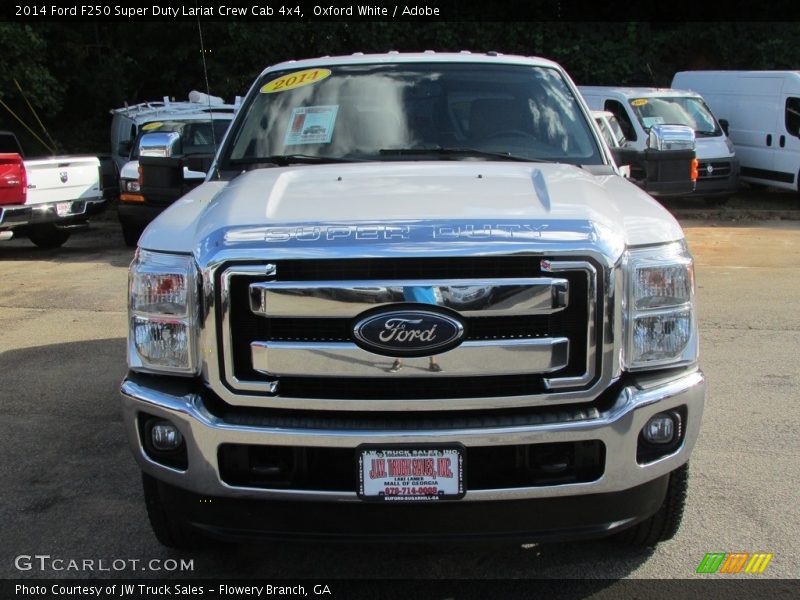 Oxford White / Adobe 2014 Ford F250 Super Duty Lariat Crew Cab 4x4