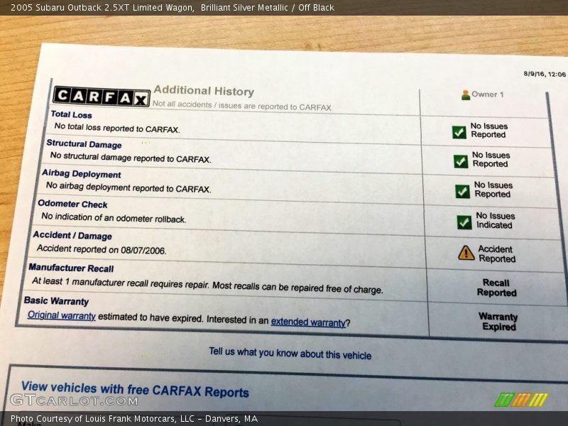 Brilliant Silver Metallic / Off Black 2005 Subaru Outback 2.5XT Limited Wagon