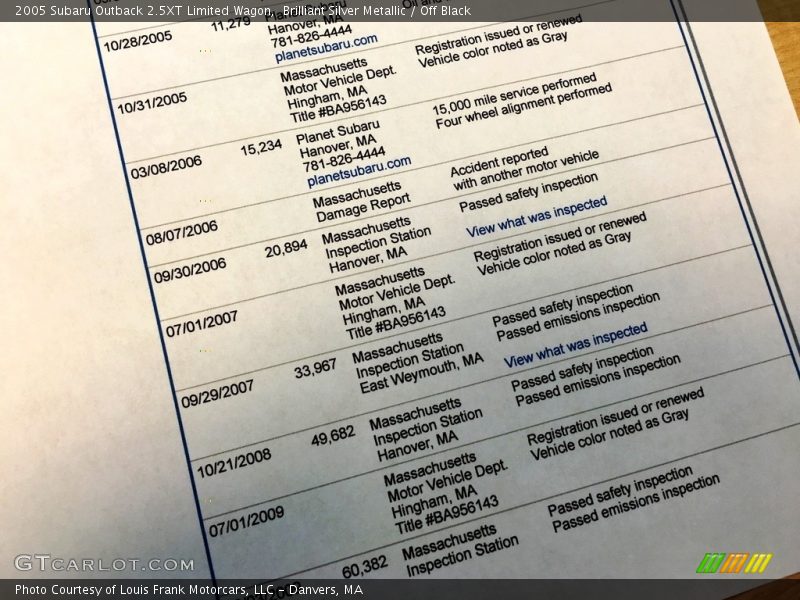 Brilliant Silver Metallic / Off Black 2005 Subaru Outback 2.5XT Limited Wagon