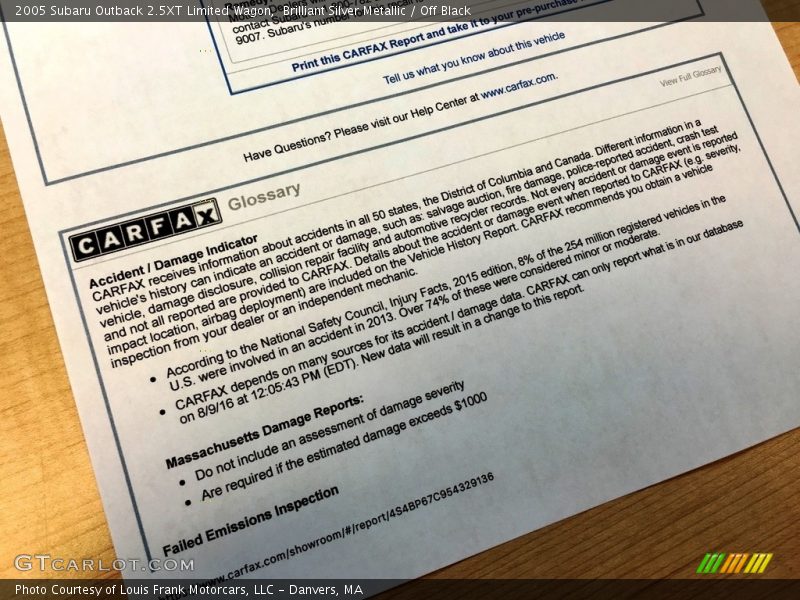 Brilliant Silver Metallic / Off Black 2005 Subaru Outback 2.5XT Limited Wagon