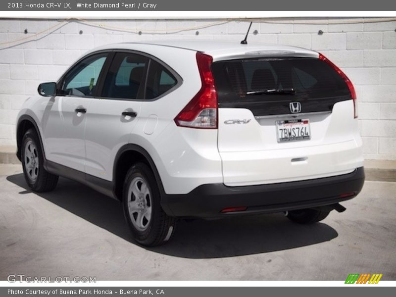 White Diamond Pearl / Gray 2013 Honda CR-V LX