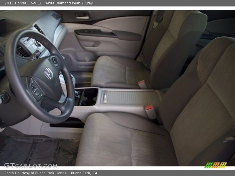 White Diamond Pearl / Gray 2013 Honda CR-V LX