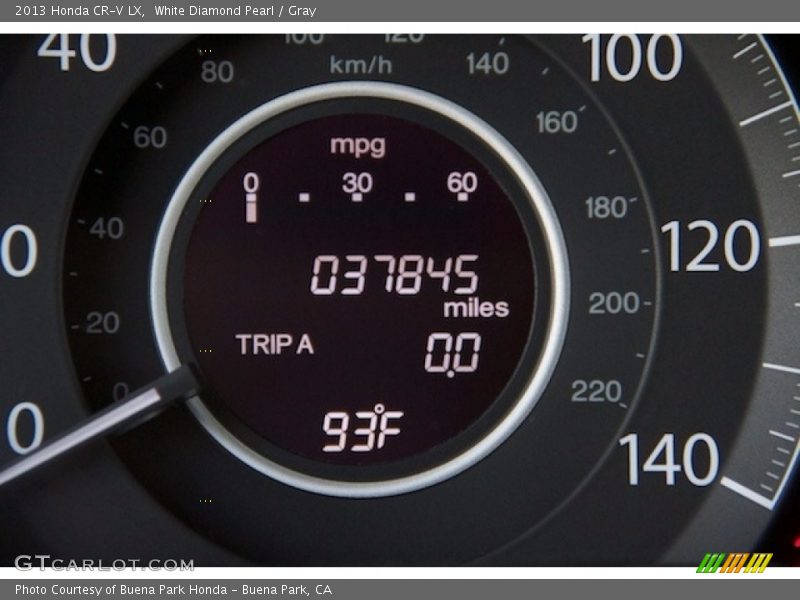 White Diamond Pearl / Gray 2013 Honda CR-V LX