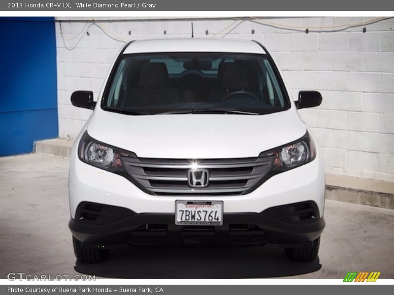 White Diamond Pearl / Gray 2013 Honda CR-V LX