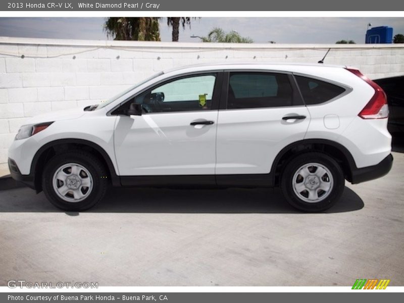 White Diamond Pearl / Gray 2013 Honda CR-V LX