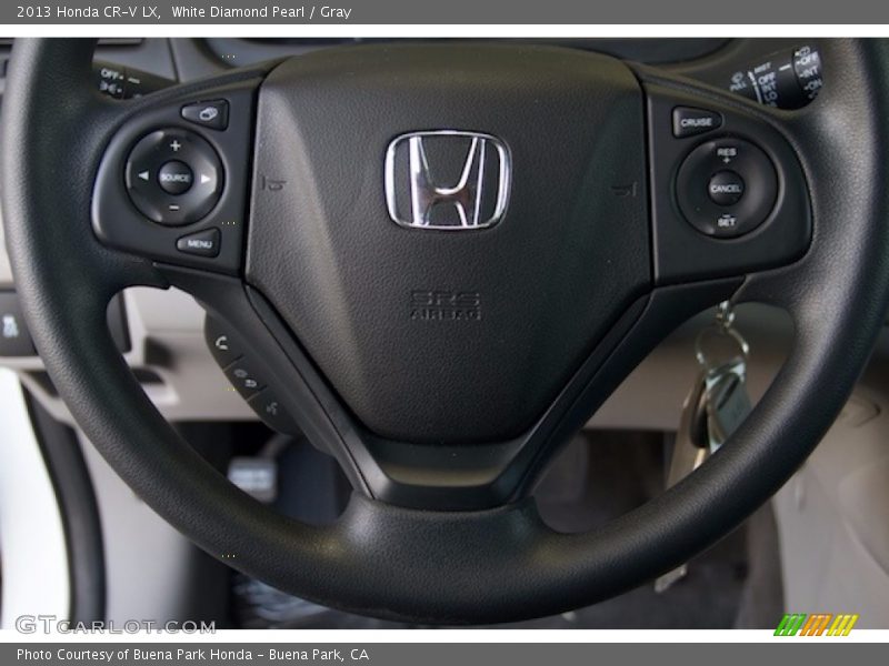 White Diamond Pearl / Gray 2013 Honda CR-V LX