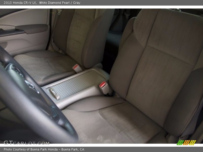 White Diamond Pearl / Gray 2013 Honda CR-V LX