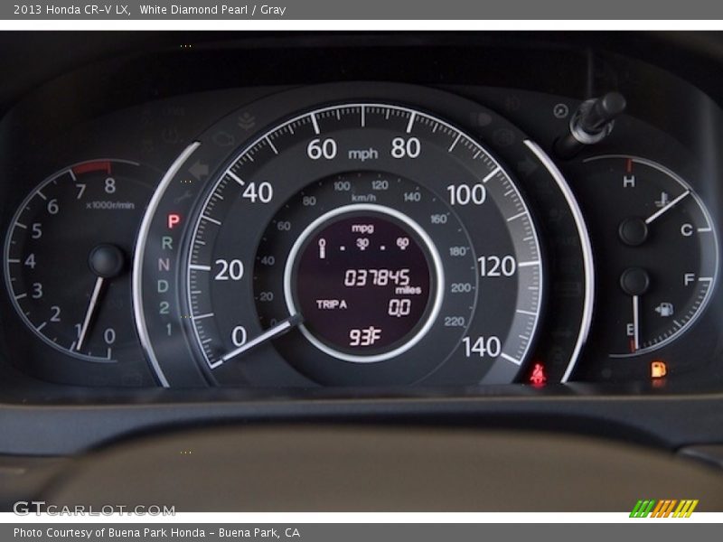 White Diamond Pearl / Gray 2013 Honda CR-V LX