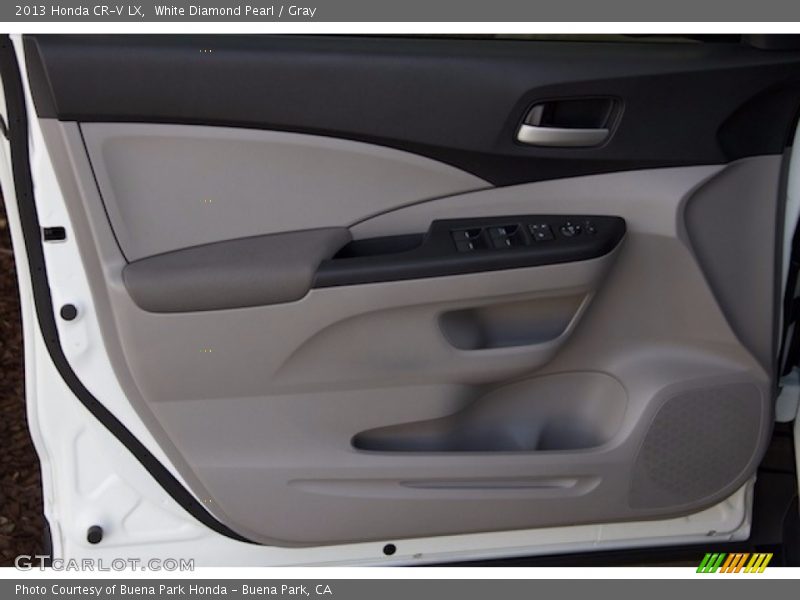 White Diamond Pearl / Gray 2013 Honda CR-V LX