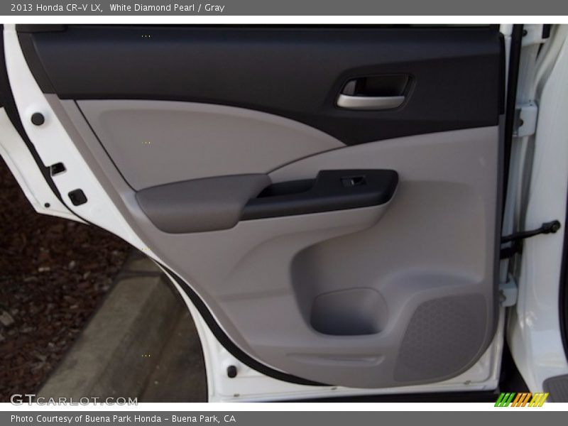 White Diamond Pearl / Gray 2013 Honda CR-V LX