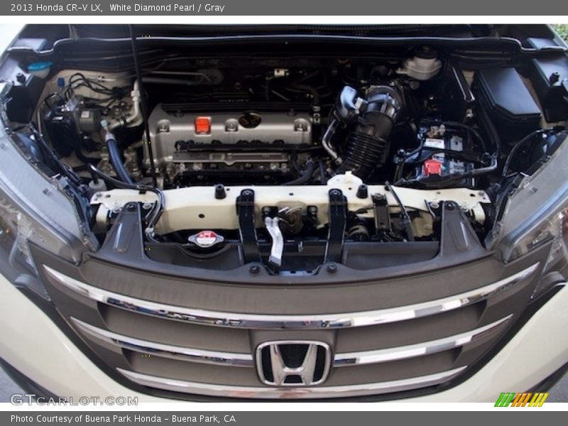 White Diamond Pearl / Gray 2013 Honda CR-V LX