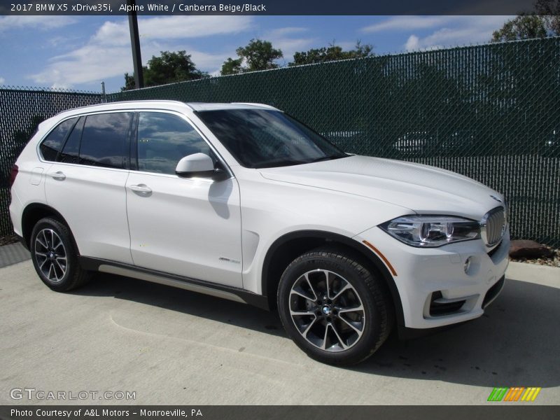 Alpine White / Canberra Beige/Black 2017 BMW X5 xDrive35i
