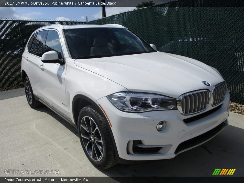 Alpine White / Canberra Beige/Black 2017 BMW X5 xDrive35i