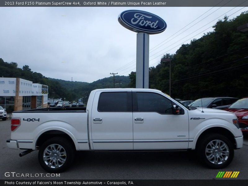 Oxford White / Platinum Unique Pecan Leather 2013 Ford F150 Platinum SuperCrew 4x4