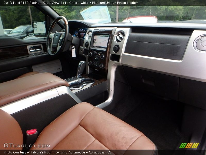 Oxford White / Platinum Unique Pecan Leather 2013 Ford F150 Platinum SuperCrew 4x4