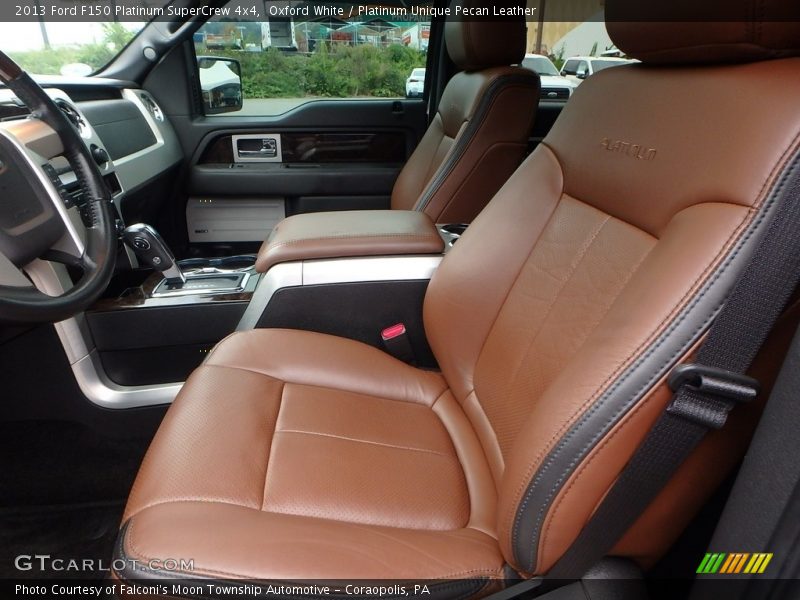 Oxford White / Platinum Unique Pecan Leather 2013 Ford F150 Platinum SuperCrew 4x4