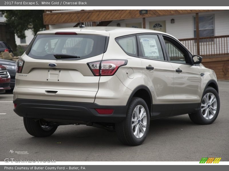 White Gold / Charcoal Black 2017 Ford Escape S