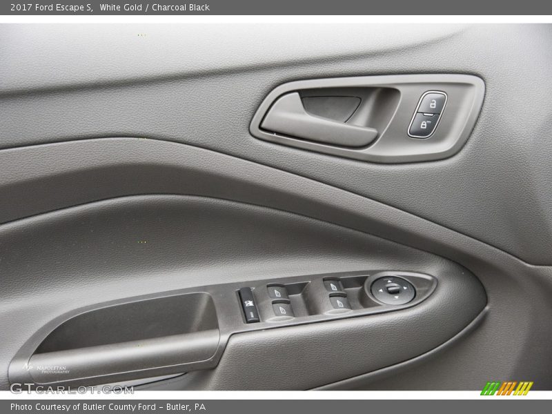 White Gold / Charcoal Black 2017 Ford Escape S