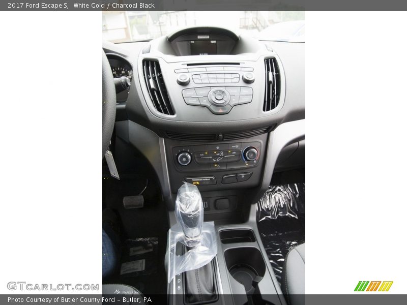 White Gold / Charcoal Black 2017 Ford Escape S