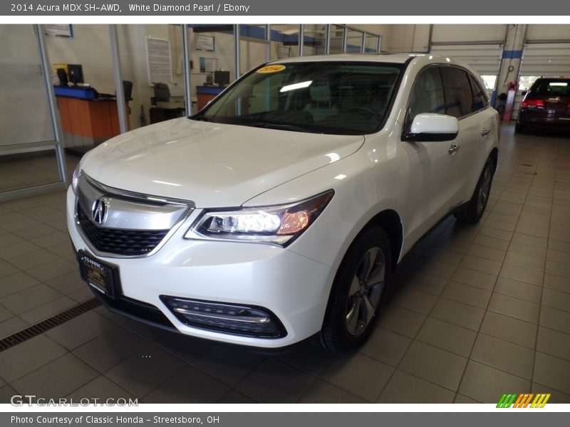 White Diamond Pearl / Ebony 2014 Acura MDX SH-AWD