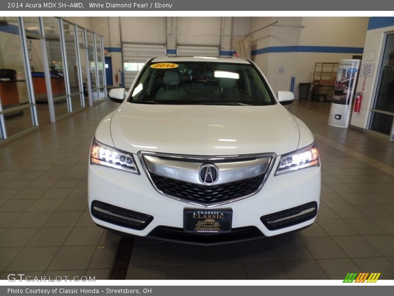 White Diamond Pearl / Ebony 2014 Acura MDX SH-AWD