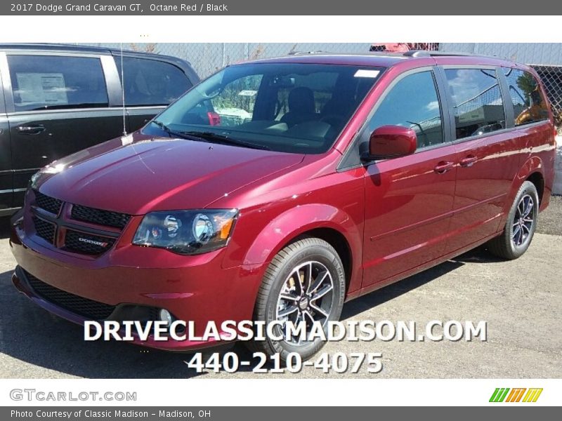 Octane Red / Black 2017 Dodge Grand Caravan GT