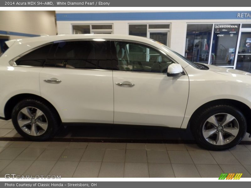 White Diamond Pearl / Ebony 2014 Acura MDX SH-AWD