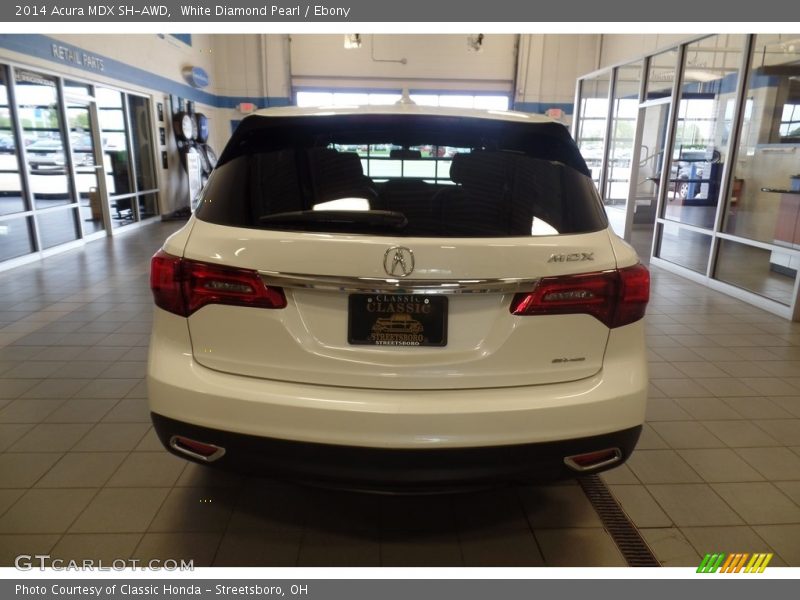 White Diamond Pearl / Ebony 2014 Acura MDX SH-AWD