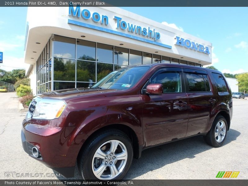 Dark Cherry Pearl / Black 2013 Honda Pilot EX-L 4WD