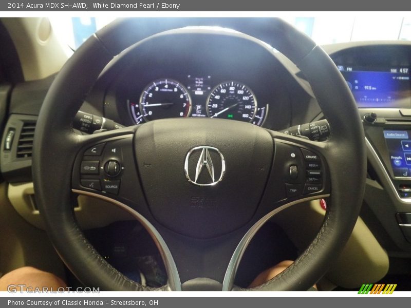 White Diamond Pearl / Ebony 2014 Acura MDX SH-AWD