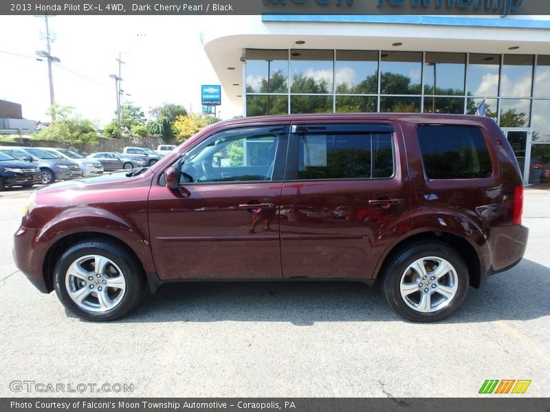 Dark Cherry Pearl / Black 2013 Honda Pilot EX-L 4WD