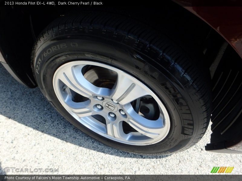 Dark Cherry Pearl / Black 2013 Honda Pilot EX-L 4WD