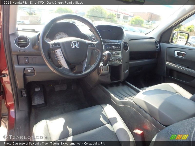 Dark Cherry Pearl / Black 2013 Honda Pilot EX-L 4WD