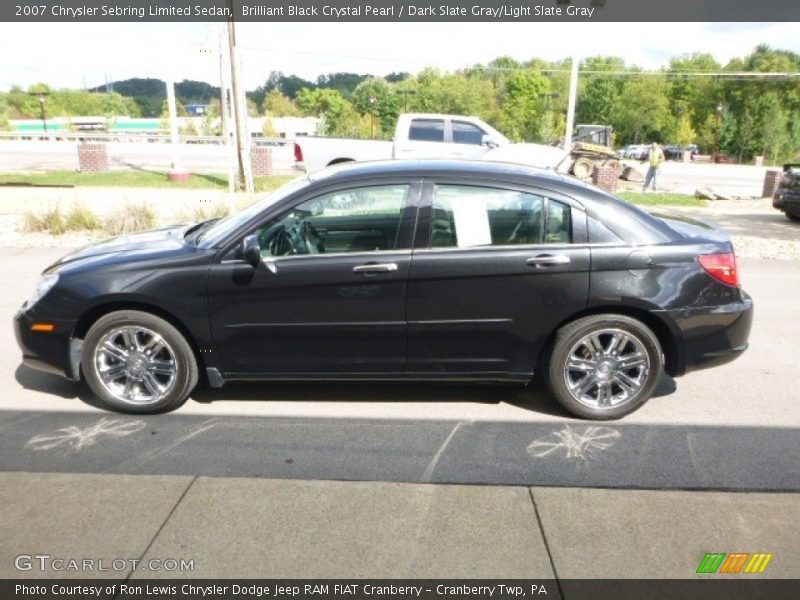 Brilliant Black Crystal Pearl / Dark Slate Gray/Light Slate Gray 2007 Chrysler Sebring Limited Sedan