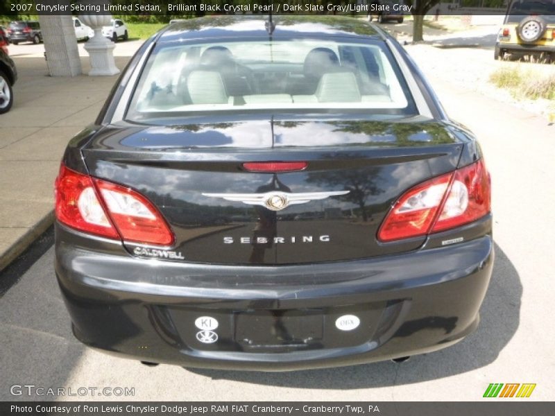 Brilliant Black Crystal Pearl / Dark Slate Gray/Light Slate Gray 2007 Chrysler Sebring Limited Sedan