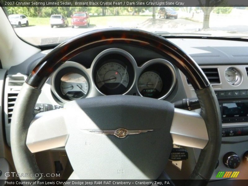 Brilliant Black Crystal Pearl / Dark Slate Gray/Light Slate Gray 2007 Chrysler Sebring Limited Sedan