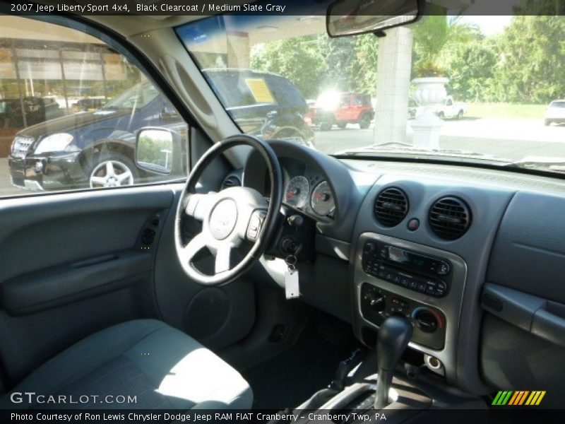 Black Clearcoat / Medium Slate Gray 2007 Jeep Liberty Sport 4x4