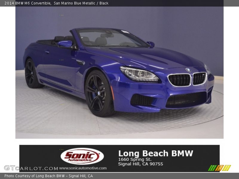 San Marino Blue Metallic / Black 2014 BMW M6 Convertible