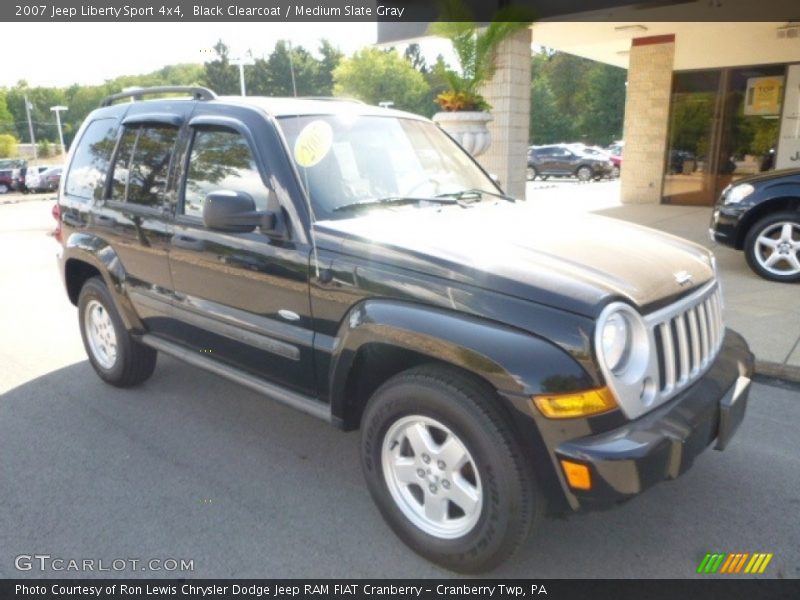 Black Clearcoat / Medium Slate Gray 2007 Jeep Liberty Sport 4x4