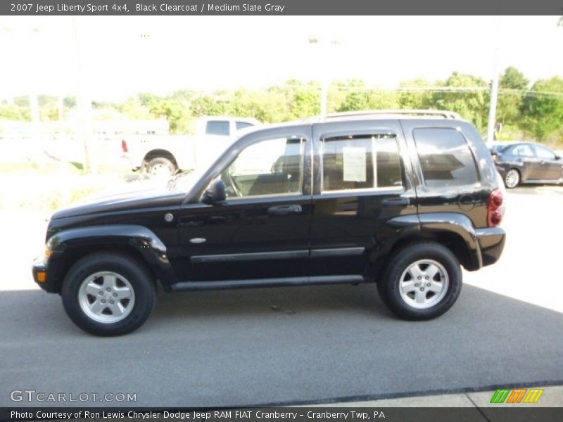 Black Clearcoat / Medium Slate Gray 2007 Jeep Liberty Sport 4x4