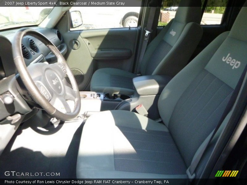 Black Clearcoat / Medium Slate Gray 2007 Jeep Liberty Sport 4x4