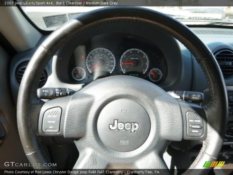 Black Clearcoat / Medium Slate Gray 2007 Jeep Liberty Sport 4x4