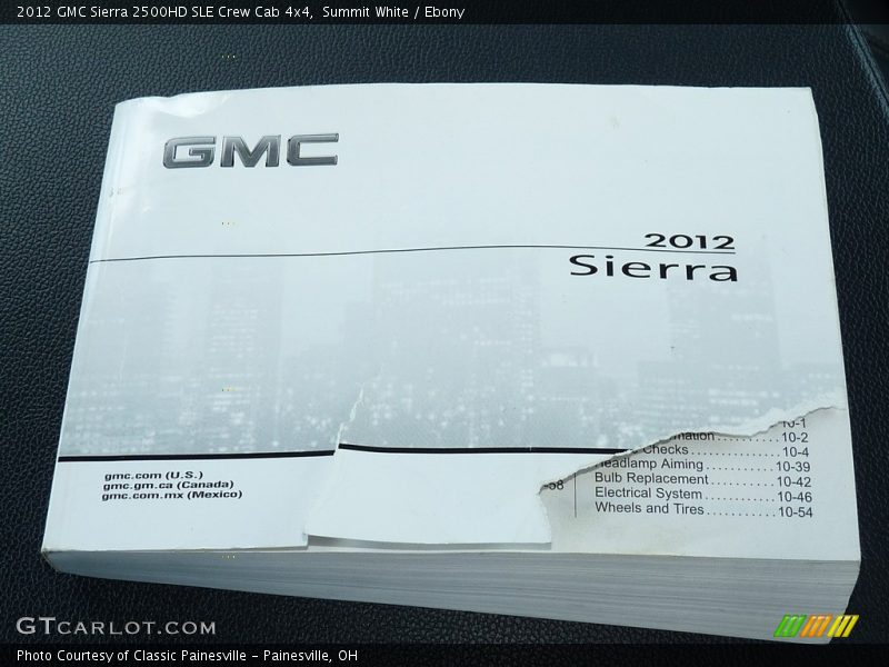 Summit White / Ebony 2012 GMC Sierra 2500HD SLE Crew Cab 4x4