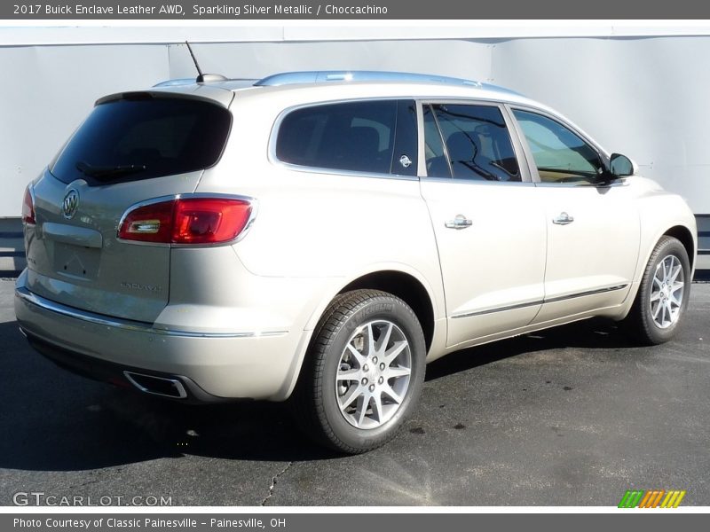 Sparkling Silver Metallic / Choccachino 2017 Buick Enclave Leather AWD