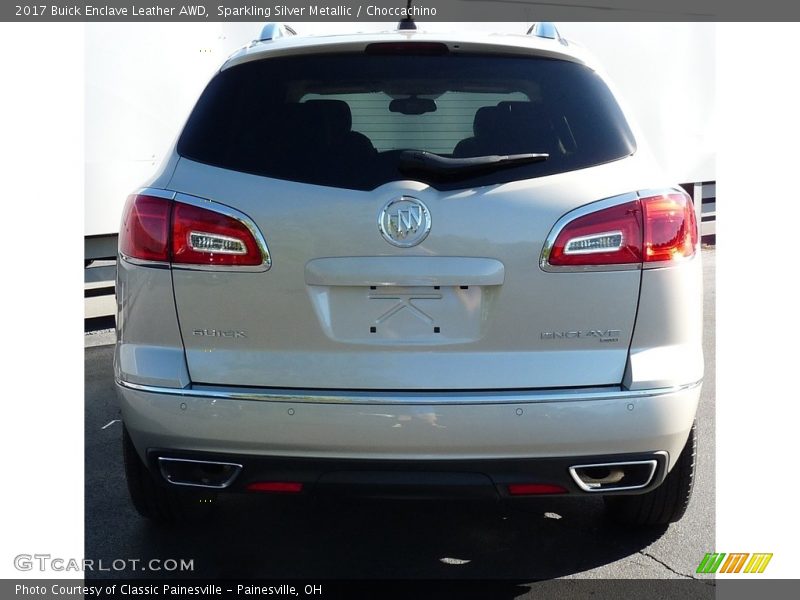 Sparkling Silver Metallic / Choccachino 2017 Buick Enclave Leather AWD