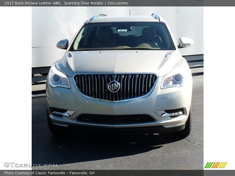 Sparkling Silver Metallic / Choccachino 2017 Buick Enclave Leather AWD